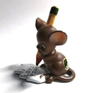 Josef Originals Mouse writing a Love note figurine 2-3/4"